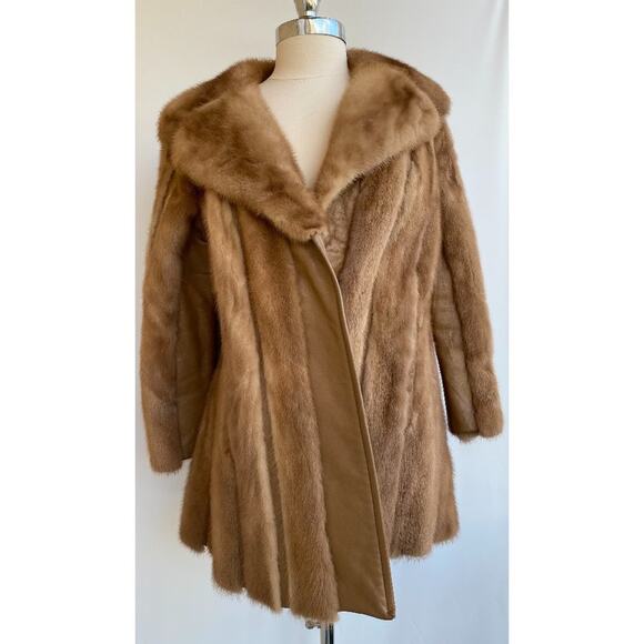 Unknown Jackets & Blazers - VINTAGE MINK LEATHER COAT Large L